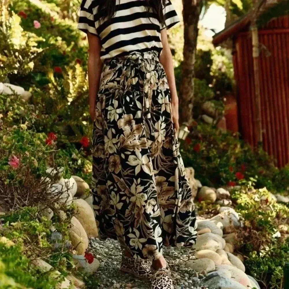 🆕 HER Destiny Multi Print Maxi Skirt Boho Style 2X🆕